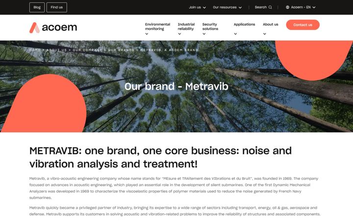 Screenshot of metravib-design.com
