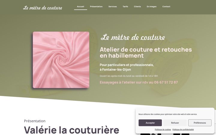 Screenshot of metre-couture.com