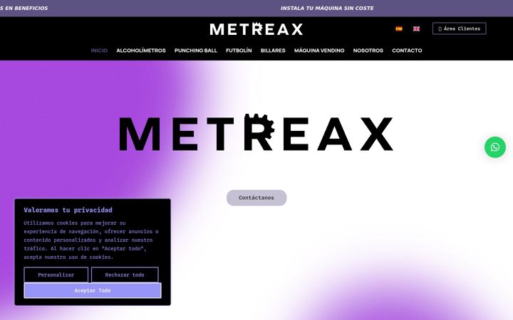 Screenshot of metreax.com