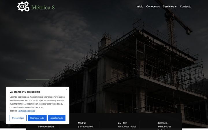 Screenshot of metricaocho.com