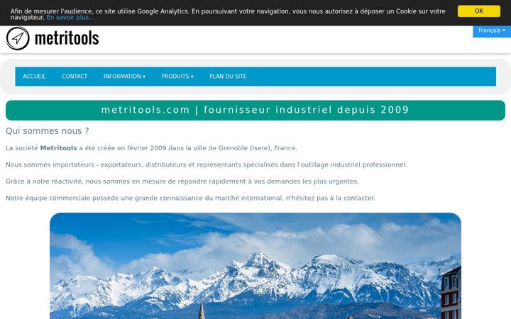 Screenshot of metritools.com