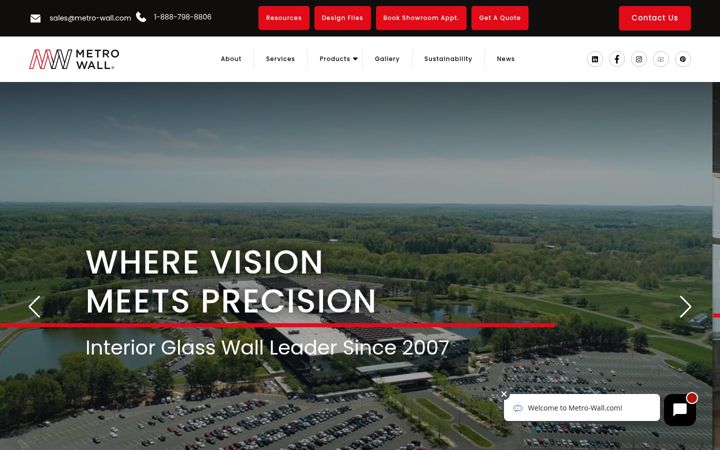 Screenshot of metro-wall.com