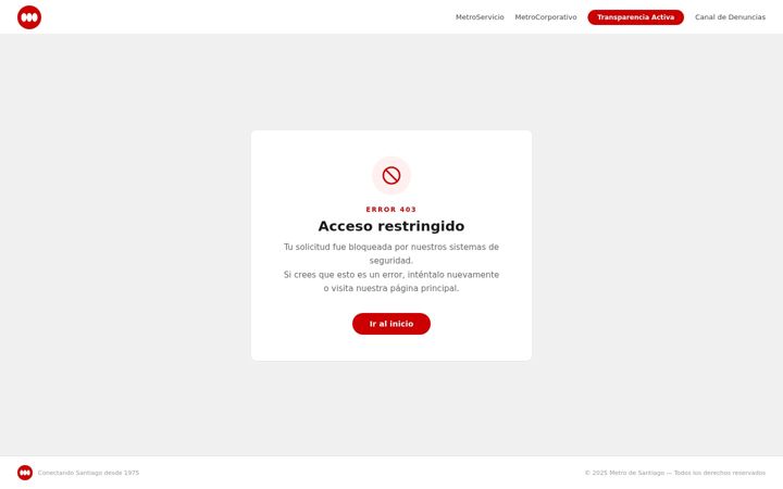 Screenshot of metro.cl