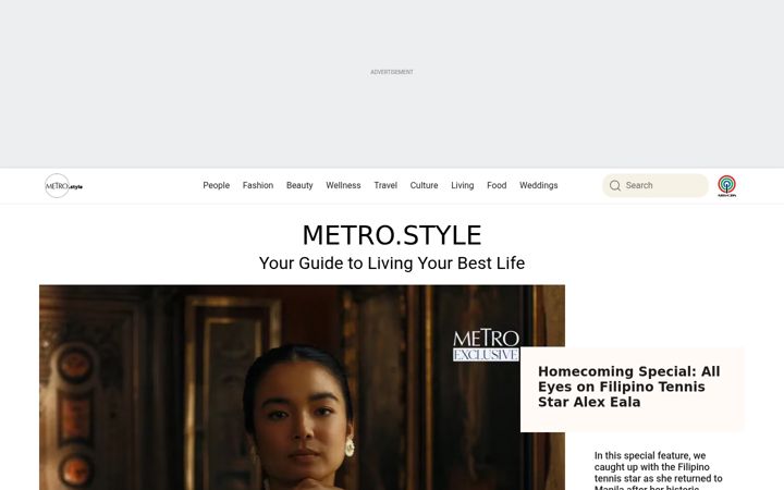 Screenshot of metro.style