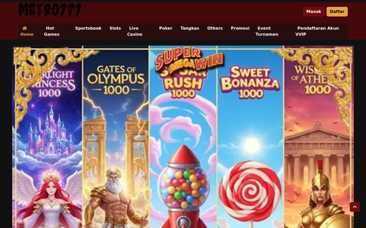 Screenshot of metro777.org