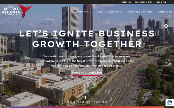 Screenshot of metroatlantachamber.com