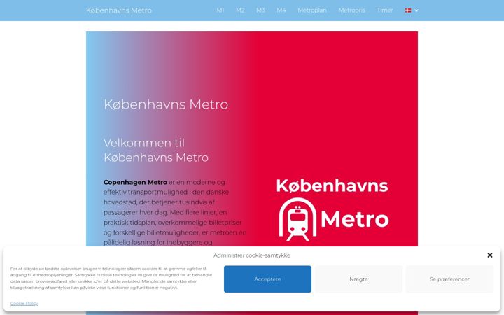 Screenshot of metrocopenhagen.com