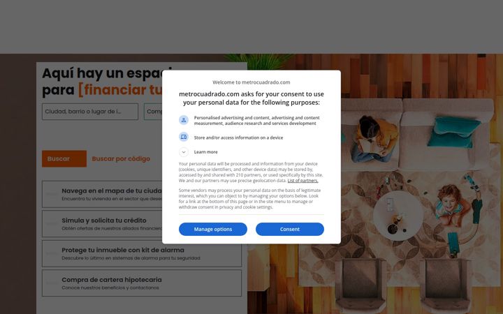 Screenshot of metrocuadrado.com