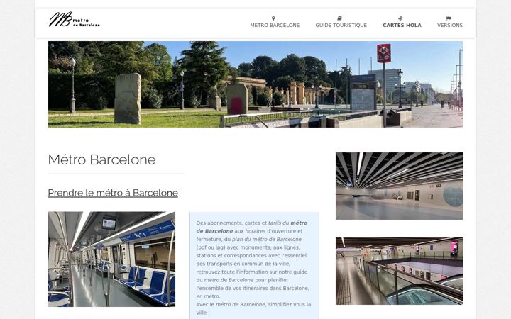 Screenshot of metrodebarcelone.com