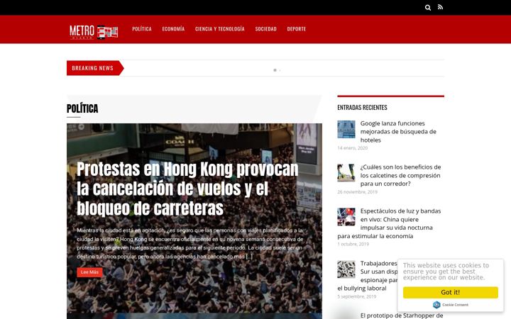 Screenshot of metrodiario.com