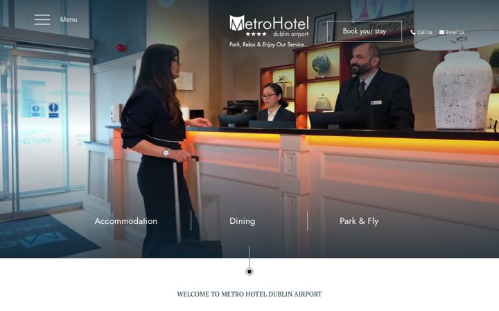 Screenshot of metrohoteldublinairport.com