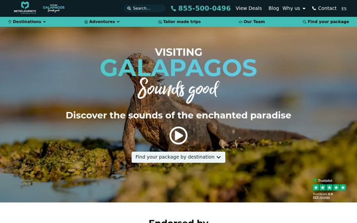 Screenshot of metrojourneys.com