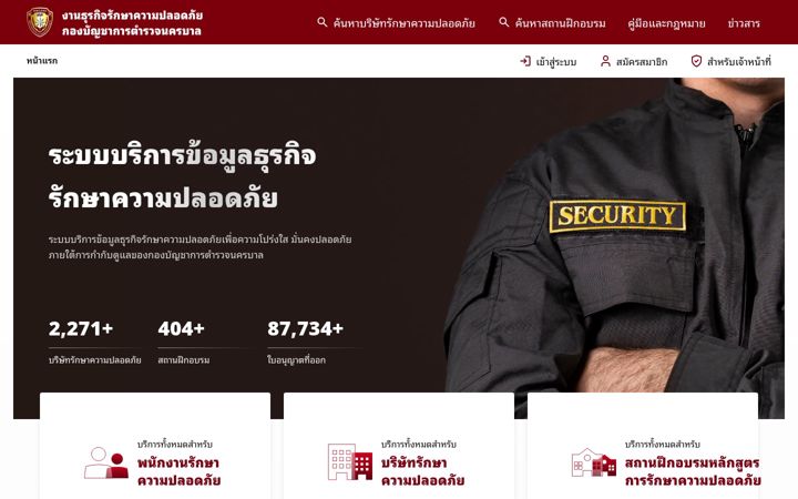 Screenshot of metropoliceguard.com
