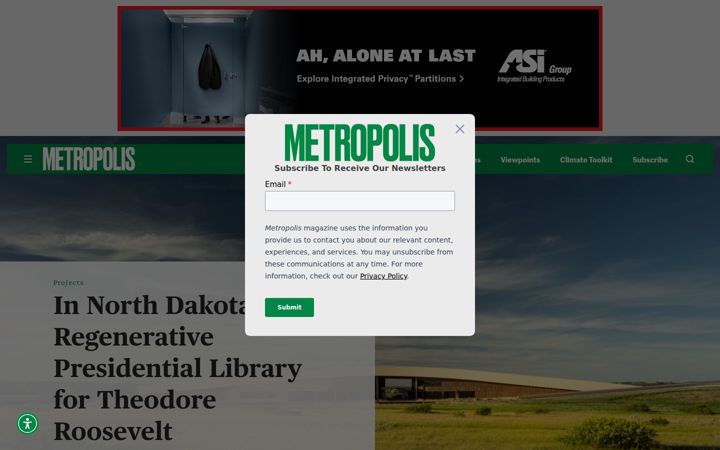 Screenshot of metropolismag.com