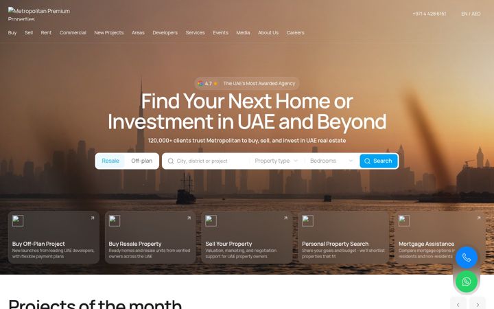 Screenshot di metropolitan.realestate