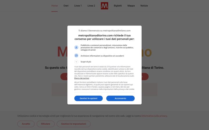 Screenshot of metropolitanaditorino.com
