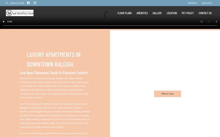Screenshot of metropolitanraleigh.com