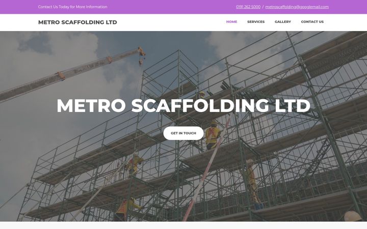Screenshot ta' metroscaffolding.co.uk