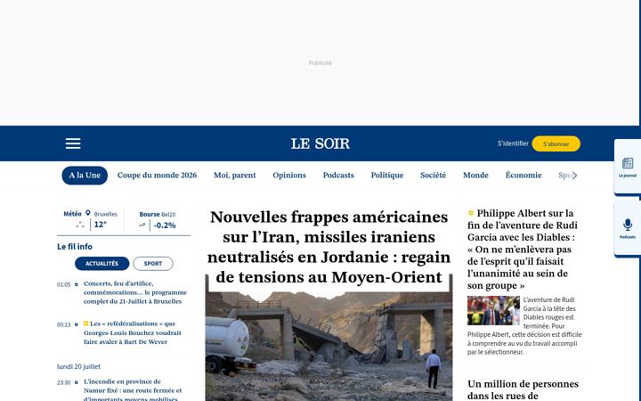 Screenshot of metrotime.be