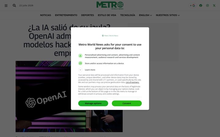 Screenshot of metroworldnews.com