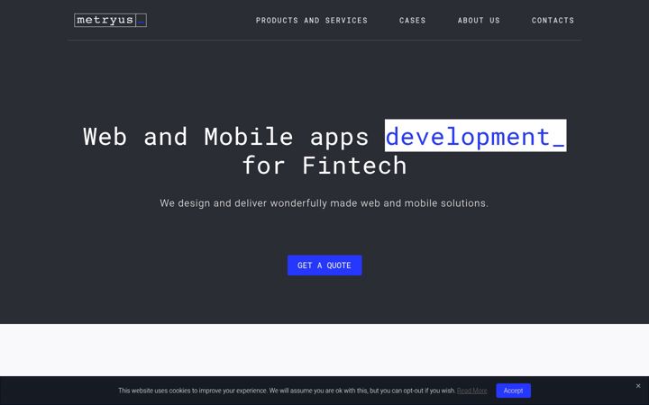 Screenshot of metryus.com