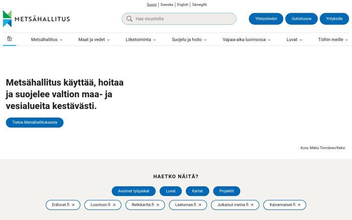 Screenshot of metsa.fi