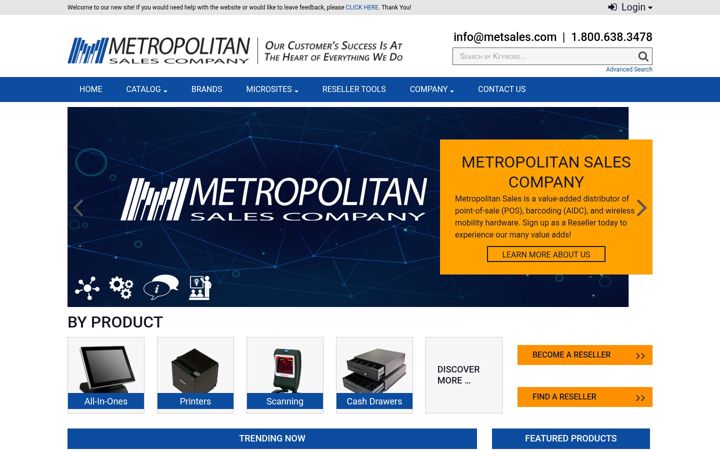 Screenshot of metsales.com