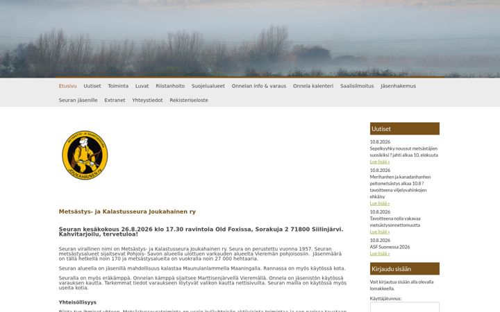 Screenshot of metsastysjoukahainen.com