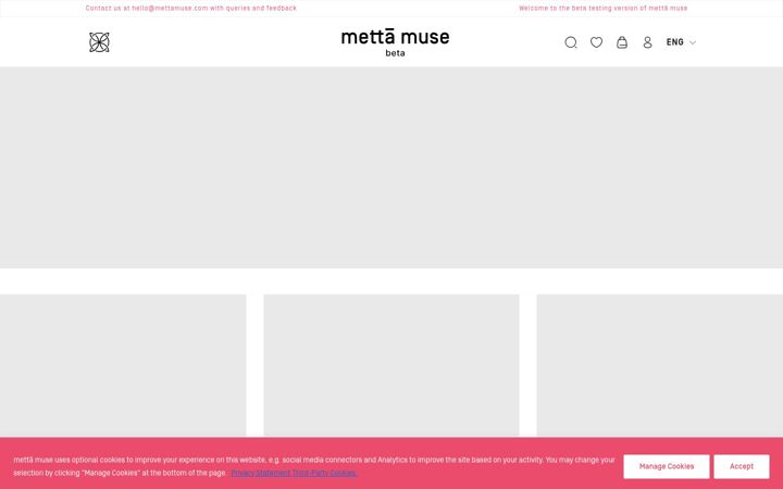 Screenshot of mettamuse.com