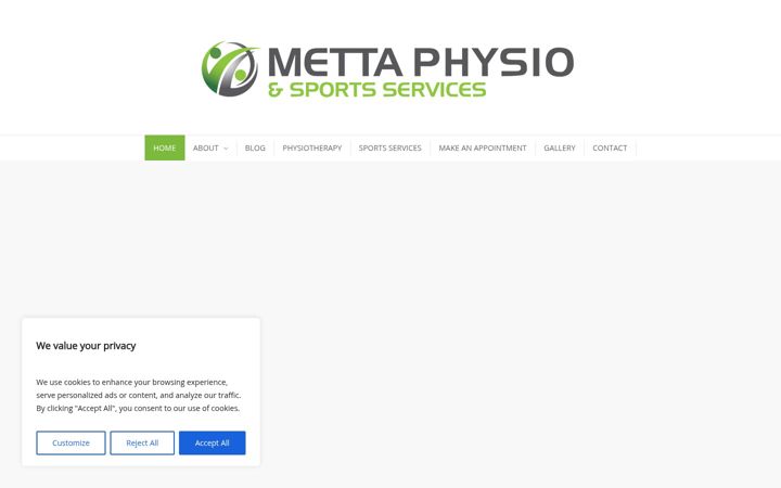 Screenshot of mettaphysio.com