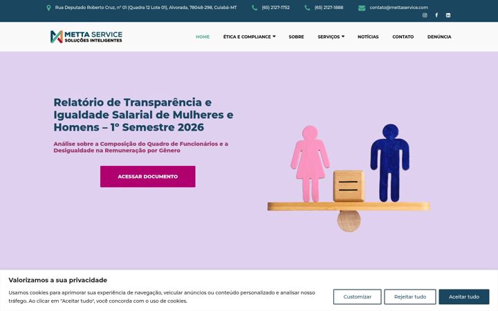 Screenshot of mettaservice.com