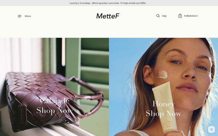 Screenshot of mettef.dk