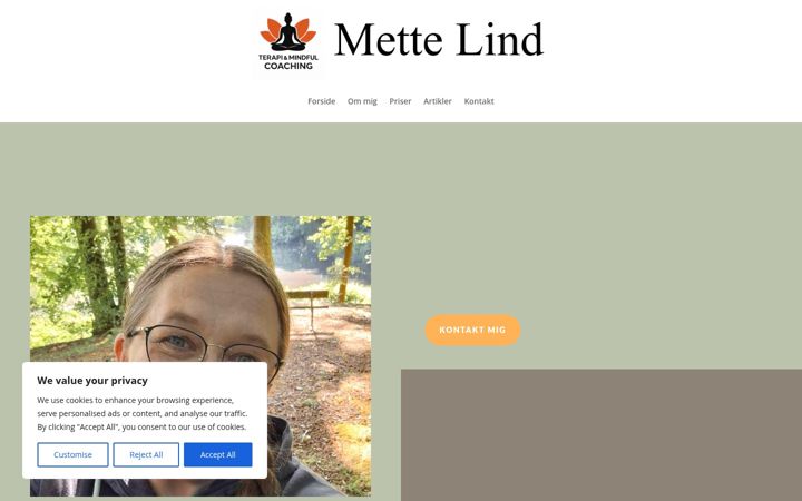 Screenshot of mettelind.com