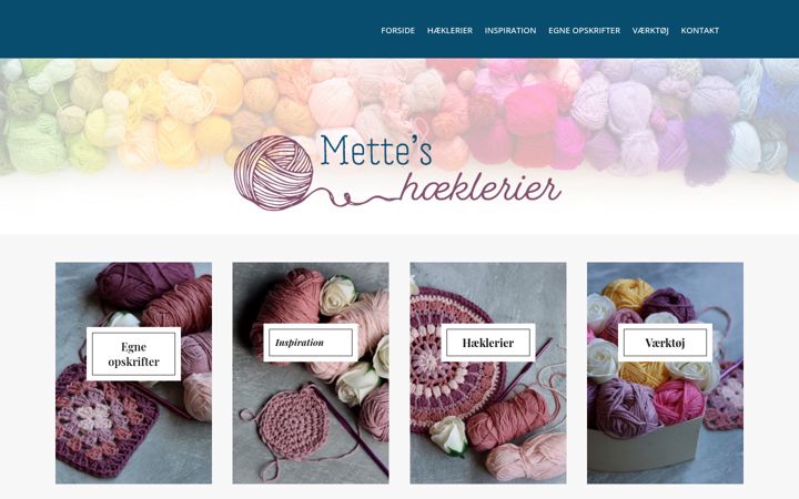 Screenshot of metteshaeklerier.dk
