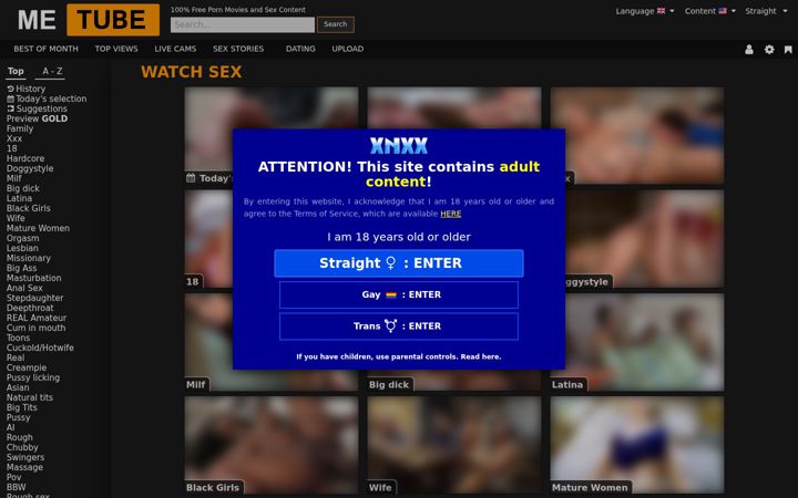 Screenshot of metube.me