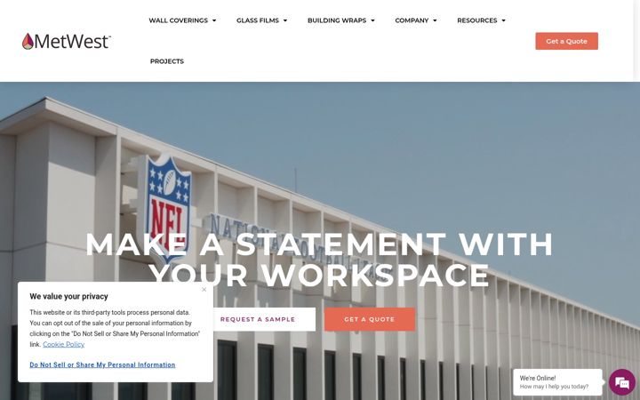 Screenshot of metwest.com