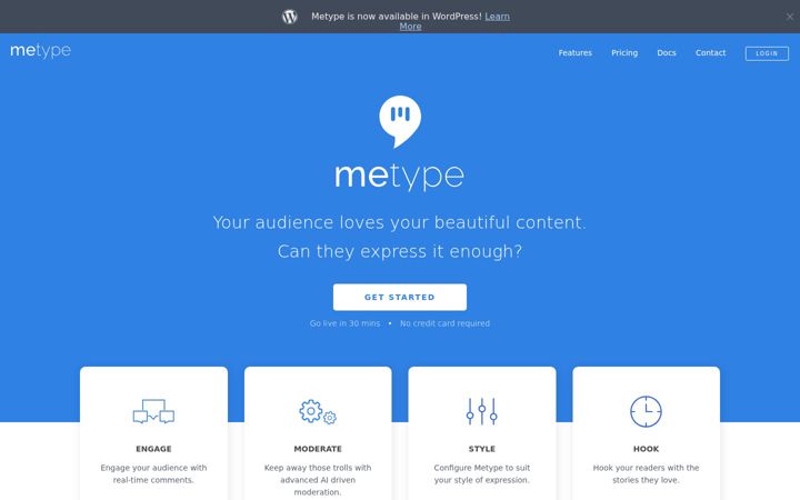 Screenshot of metype.com