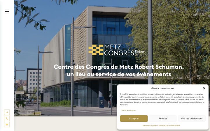 Screenshot of metz-centre-congres.com
