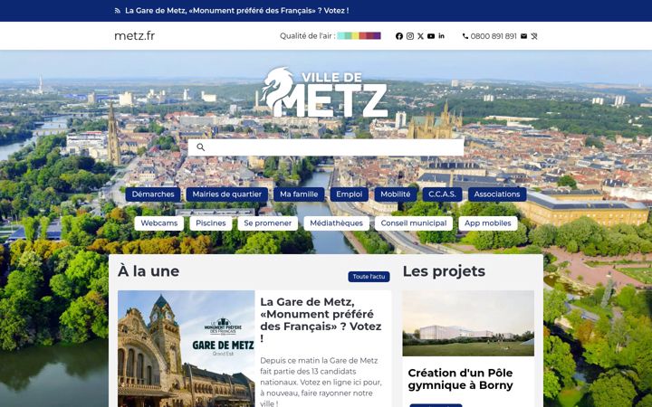 Screenshot of metz.fr