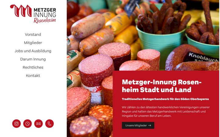 Snimka zaslona za metzger-innung-rosenheim.de