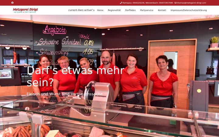 Screenshot of metzgerei-dirigl.com