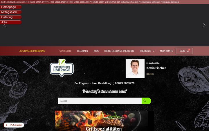 Screenshot of metzgerei-fischer.com