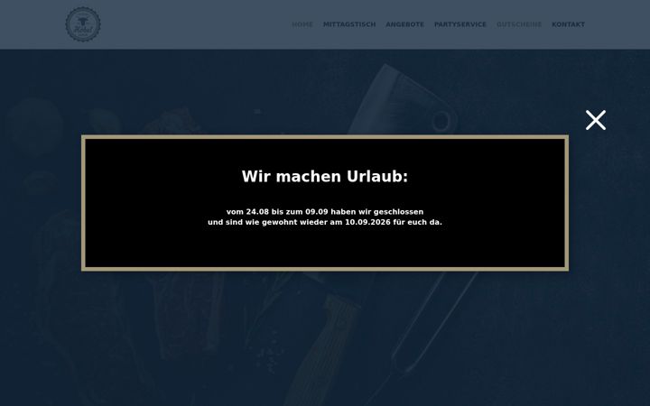 Screenshot of metzgerei-hoebel.com