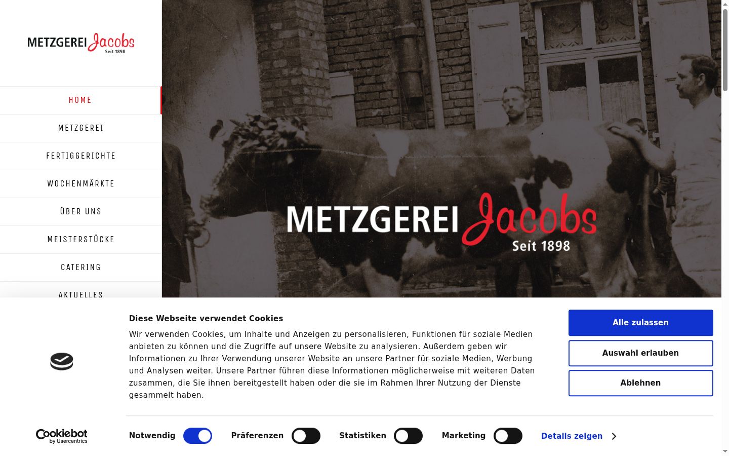 Capture d'écran de la bannière de consentement affichée avant toute interaction