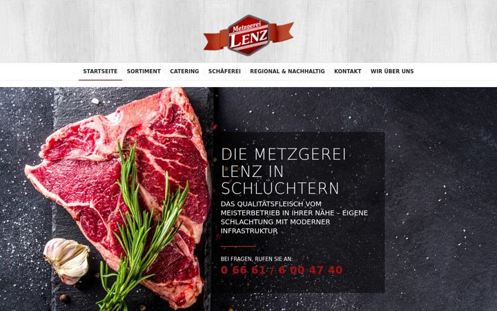 Screenshot of metzgerei-lenz.com
