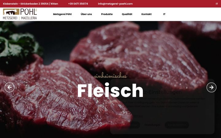 Screenshot of metzgerei-poehl.com
