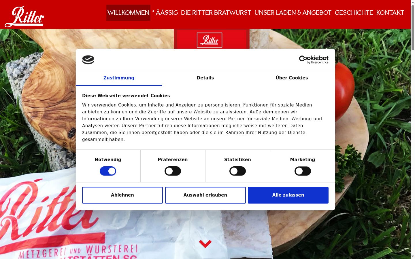 Zrzut ekranu banera zgody wyświetlanego przed jakąkolwiek interakcją