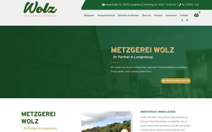 Screenshot του metzgerei-wolz.de