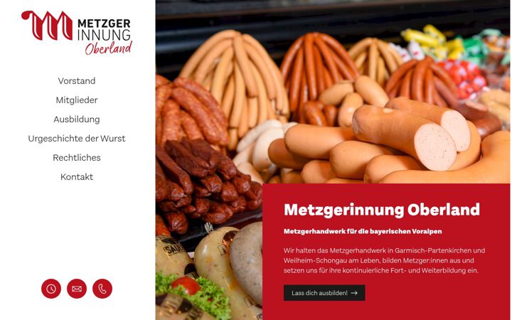 Ekrano kopija metzgerinnung-oberland.de