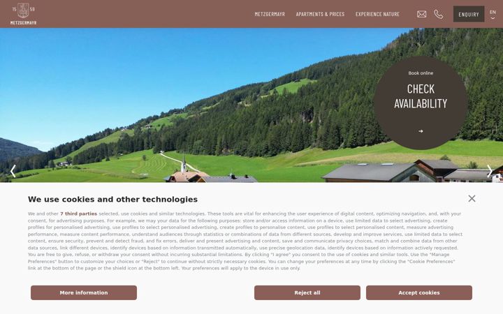 Screenshot of metzgermayr.com